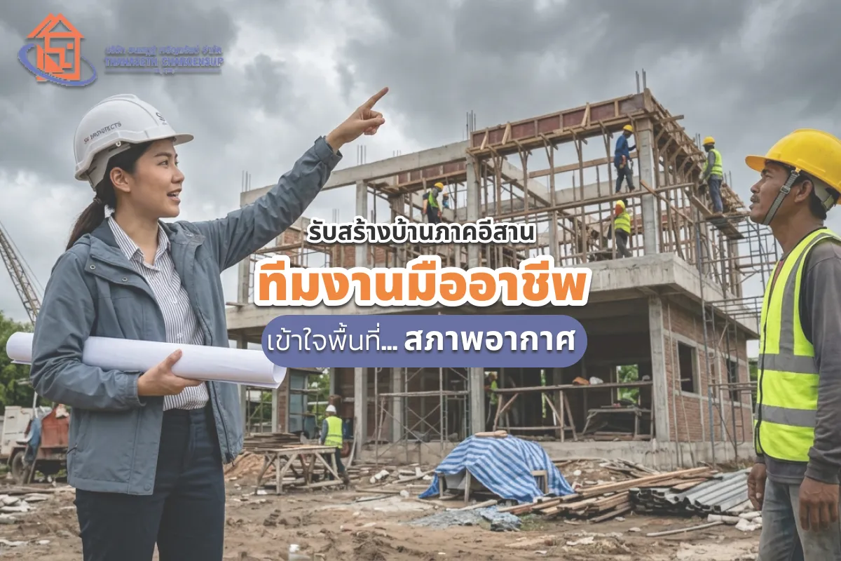 รับสร้างบ้านภาคอีสาน ปี2026 ทีมงานมืออาชีพ เข้าใจพื้นที่และสภาพอากาศ