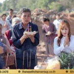 พิธีลงเสาเอกบ้านใหม่ เสริมความเป็นสิริมงคล ธนเสฏฐ์เจริญทรัพย์ รับสร้างบ้านอีสาน