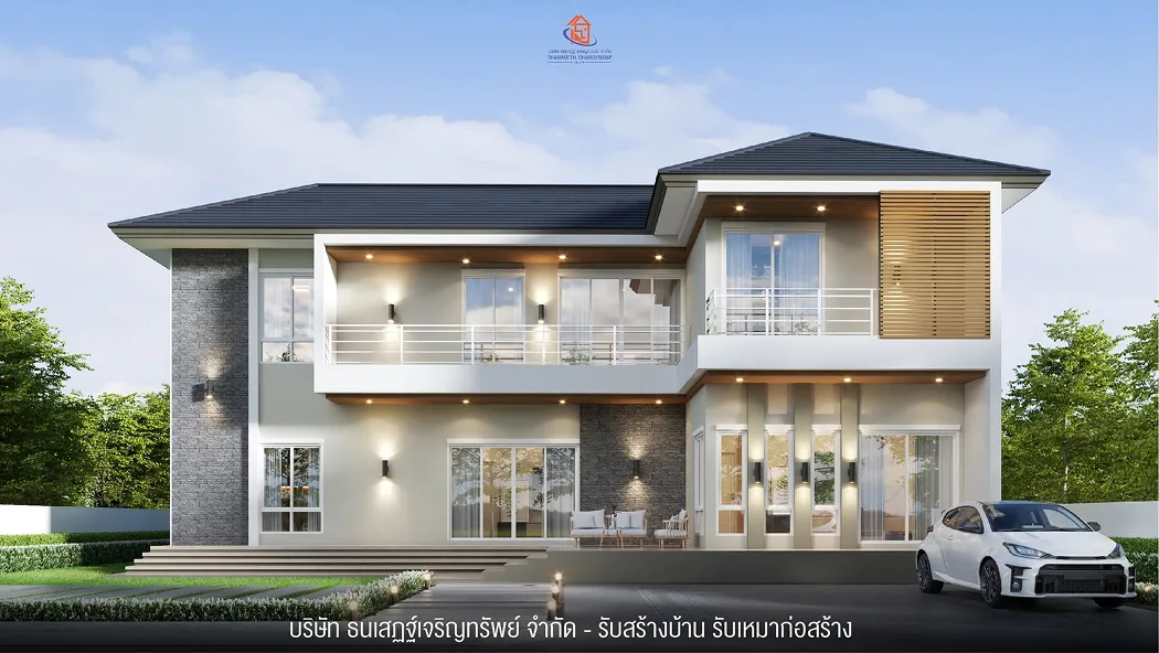 ผลงานสร้างบ้าน 2 ชั้น สกลนคร